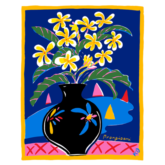 ケン・ドーンの絵画作品　タイトルは、Frangipani